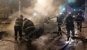 Արտակարգ դեպք՝ Երևանում. Թումանյան փողոցում հրդեհ է բռնկվել կայանված «Mazda CX-5»-ում